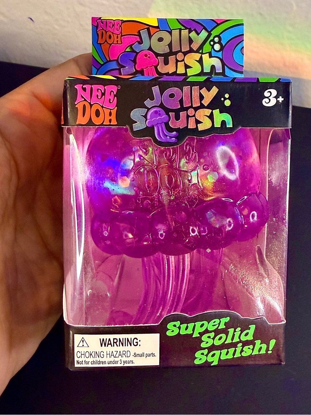 Needoh 3 PK Jellysquish BUNDLE - Glitter PURPLE + BLUE + PINK - Picture 15 of 15